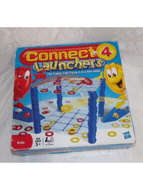 Connect 4 Launchers Board Game Fast Flying 4-In-A-Row Hasbro NEW OPEN BOX